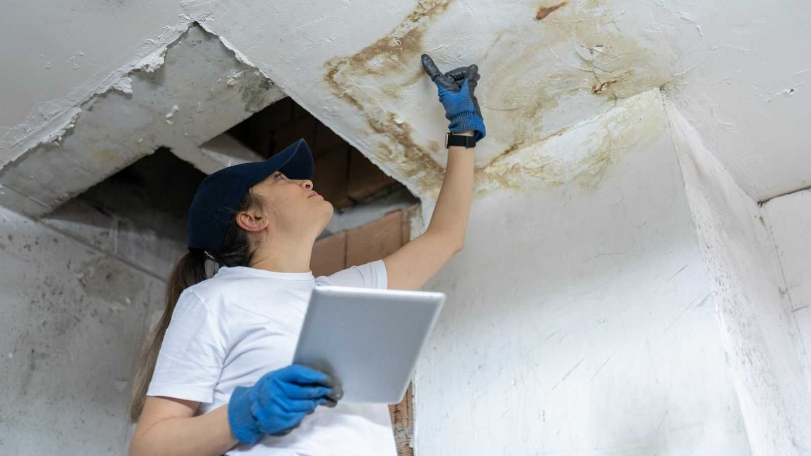 Aannemer onderzoekt waterinsijpeling op zoldering jaren na oplevering met klant