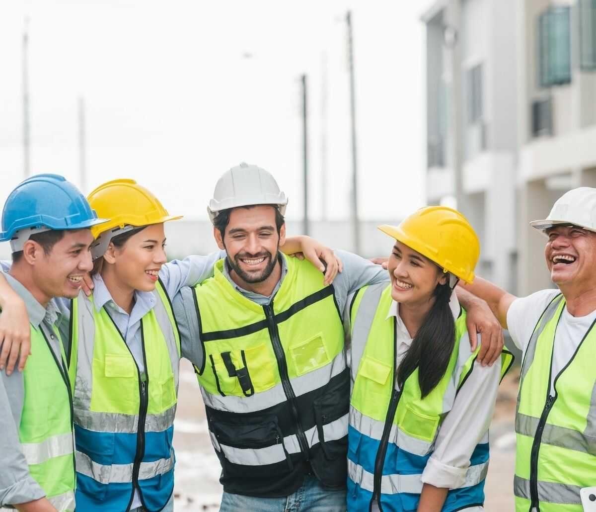 Bouwteam met een groepsverzekering